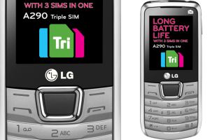 NEW LG A290 TRIPLE SIM Unlocked Mobile Phone BY FED EX / DHL