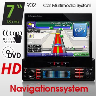 1DIN 18cm 7 HD TOUCHSCREEN GPS NAVI NAVIGATION BLUETOOTH DVD AUTORADIO