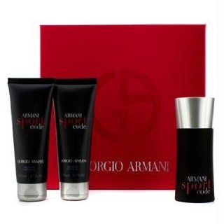 Armani: Code Sport homme/man, Geschenkset (Eau de Toilette, 50ml + 2x