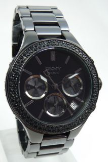 Uhren Damenuhr Chrono statt 295 EUR NY8184 Ceramic Strass Watch