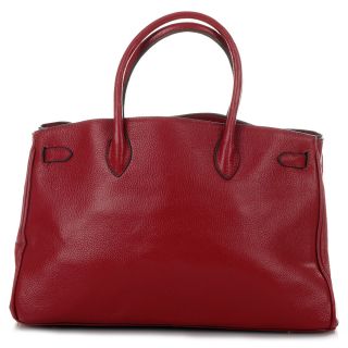 ROUVEN Bordeaux Rot Kalbleder ICONE 40 Tote Bag Leder Tasche