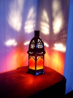 Marokkanische Laterne Windlicht Soukh Rot Orient Lampen