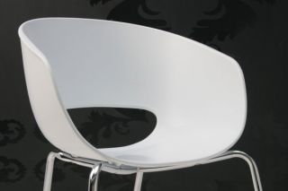 NEU Design Stuhl Orbit Armchair weiss Made in Italy Eggshell Stuehle
