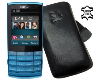 Nokia X3 02 Leder Etui Handytasche Schutzhülle Cover *