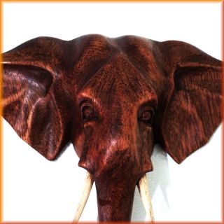 Elefanten Maske Holz Afrika Bali Kunsthandwerk Dekoration Wand Maske