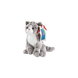 Anna Club Plüsch Katze   grau weiß getigert, 15 cm: 