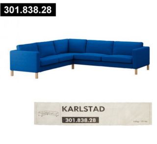 IKEA KARLSTAD 3+2 / 2+3 Ecksofa Sofa NEU OVP korndal mittelblau 301.83