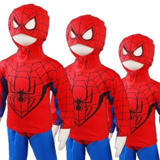 D304 Blau Rot Jungen Spiderman Kostüm Karneval Partei Kinderkostüm
