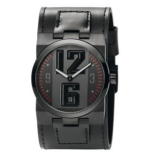  Banani Uhr Myro mit breitem Lederarmband schwarz BR21009 MRO 450 301