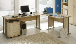 Bürozimmer   Büromöbel Komplett Set   Ahorn Nachbildung  Neu