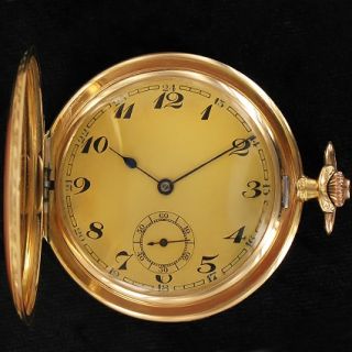 Pocket watch in 14 Kt Gold seltene Taschenuhr aus LaChaux de Fonds