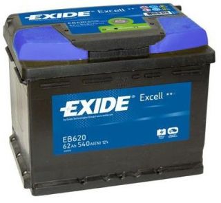 Exide Excell EB620 62Ah 520A Autobatterie ersetzt 60Ah 61Ah 63Ah 64Ah