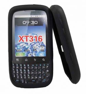 Silikon Case für Motorola Fire XT 316 in schwarz Schutzhülle Silicon
