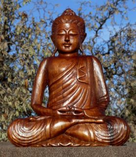 Sehr schöner BUDDHA Meditation Mönch HOLZ BUDDA Feng Shui 331