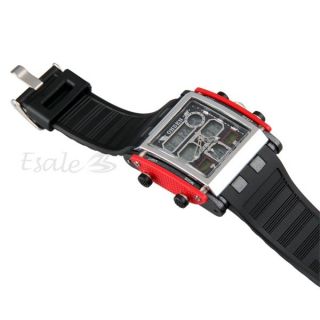 Herren Uhr Armbanduhr Multifunktion Wecker Dual Anzeige Digital