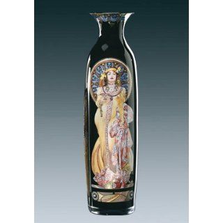 Goebel Alphonse Mucha Vase Imperial Glasbodenvase Küche