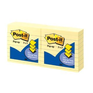 USA Produkt   Post It Pop Up Notes 3, X3, 100 Blatt 6/PkLined Canary