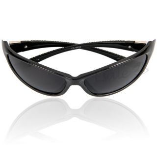 Sonnenbrille Sportbrille Schutz UV400 Radbrille Schwarz