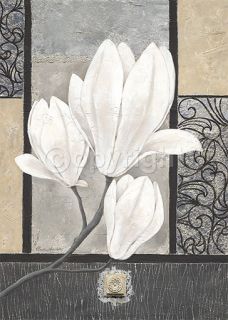 Claudia Ancilotti: White Magnolia Stillleben Fertig Bild 50x70