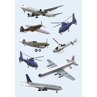 selbstklebende Sticker mit Flugzeugen und Hubschraubern von DECOR