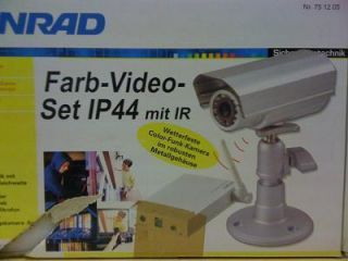 Conrad Funk Überwachungs Set Farb Video Set IP44 mit IR CCD 325LW