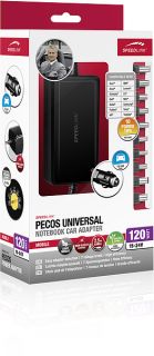 SPEEDLINK PECOS UNIVERSAL NOTEBOOK CAR ADAPTER 120W (10 POWER TIPS