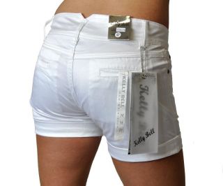 Sexy Kelly Damen glanz Hotpants Shorts kurze Hose XS XL