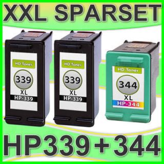3er HP339+344 TINTE PATRONEN PSC PhotoSmart 2575 2610 8050 D5160