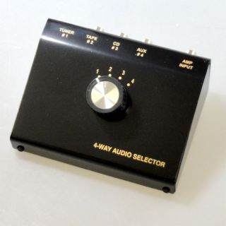 fach Stereo Audio Umschalter Switch Drehschalter Cinch