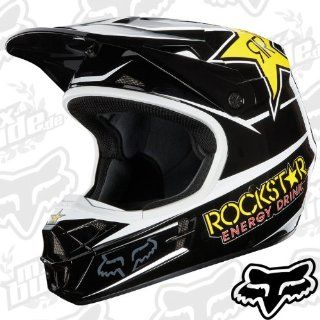FOX V1 Motocross Helm   Rockstar Energy   schwarz Sport