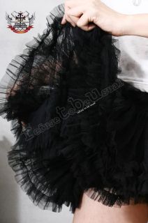 Moulin Rouge Dance Gothic Punk Puffy Tutu Ruched Skirt+Bloomer Shorts