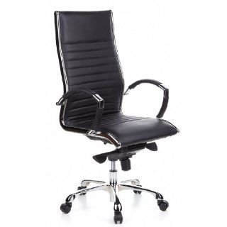 HJH OFFICE 660500 Bürostuhl / Chefsessel Parma 20 Leder, schwarz