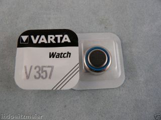 5x V357 Marke Varta Knopfzelle Batterie V 357 / V13 GS