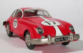 Altes Blechspielzeug Joustra Porsche 356 Rally Car Rennsport France