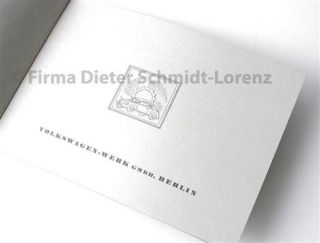 VW Brezel Käfer Transart Prospekt 25 Jahre alt  wunderschön