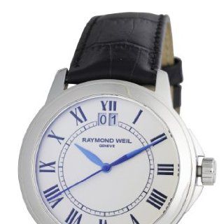 Raymond Weil Watches Herren Armbanduhr XL Tradition Analog Quarz Leder