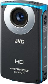 JVC GC WP10AEU Full HD Pocket Camcorder 3 Zoll blau Kamera
