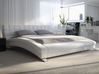 STACIE Doppelbett modernes Kunstlederbett Bett Schlafzimmer180x200 cm