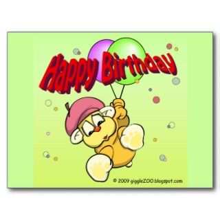 Happy Birthday giggleCubby Post Cards