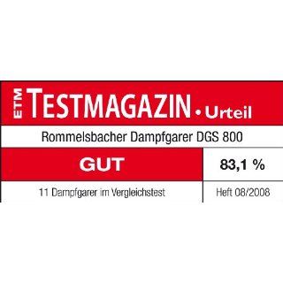 Rommelsbacher DGS 800 Dampfgarer / 800 Watt / LCD Display, 24 Stunden
