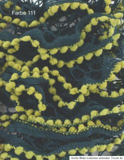 Gründl Wolle Papillon Bicolor Rüschengarn 50g 12m mit Mini Pompons