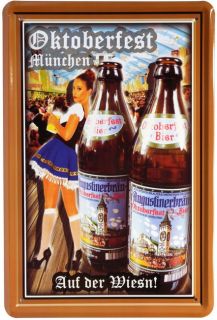 Bier München 20x30 cm Reklame Retro Blechschild 380