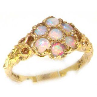 Englisch Damen Ring solide 9 Karat Gold Gelbgold, Opal    Verfügbare