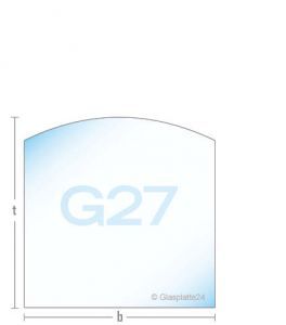 DURAFLAMM® Glasplatte Bodenplatte Funkenschutzplatte Kamin G27