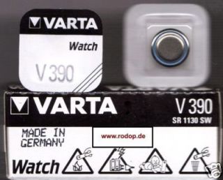 V390 Varta Knopfzelle Silber 389 SR1130SW AG10 SR54