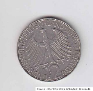Germany BRD 2 DM Max Planck 1957 F (K N) SS