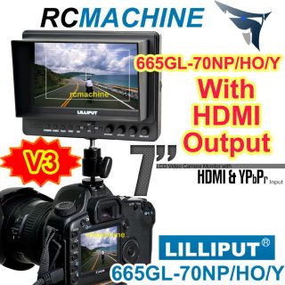 Lilliput 7 665HO HDMI In & Out Monitor+hot shoe stand+HDMI cable+BNC