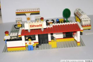 Lego Shell Service Station Tankstelle 377 + 671 LKW mit BA 70er Jahre