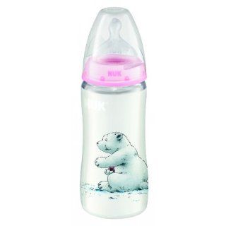 NUK Anti Colic Weithals Flasche Gr.2 kleiner Eisbär rosa plastik