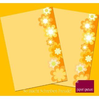 Flower Power Prilblumen, 20 Blatt Motivpapier 100g/qm 